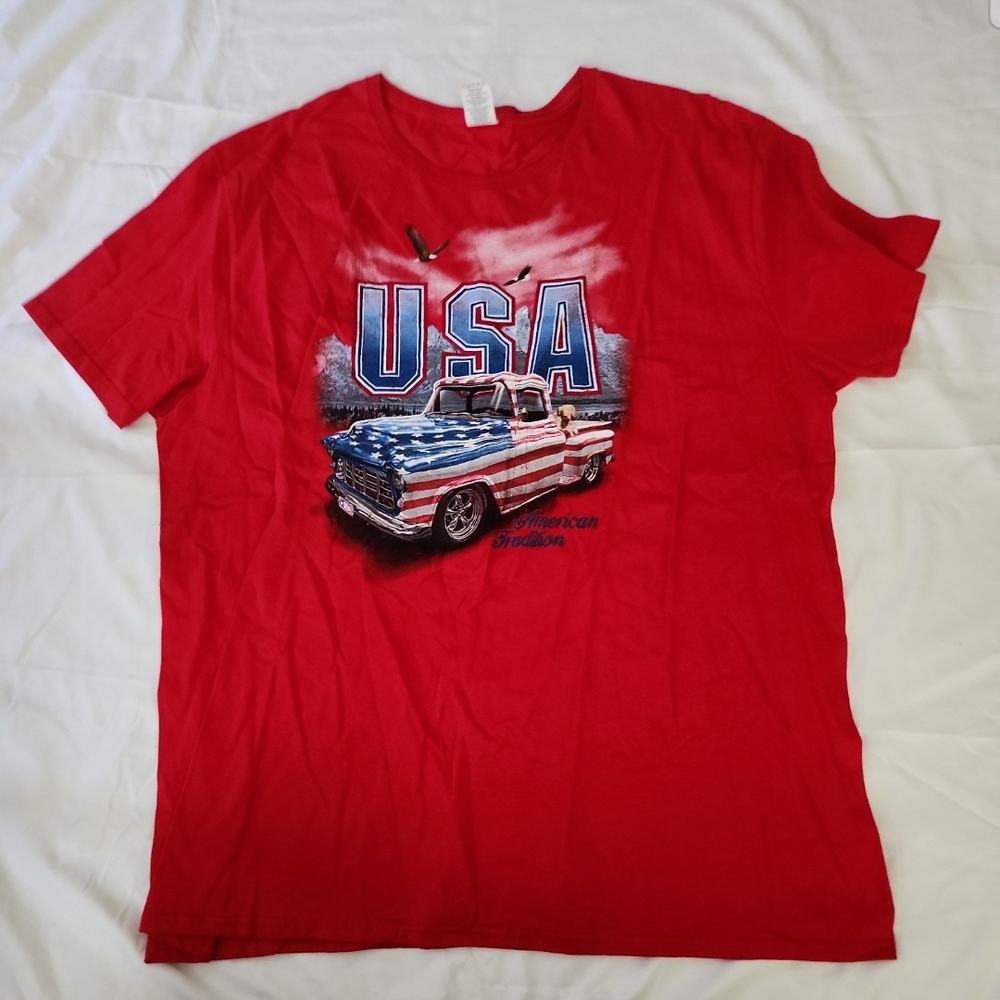 Spirit of America mens 3X red USA shirt #WW6